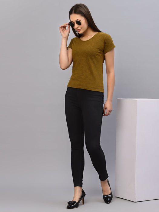 Mustard Round Neck Top