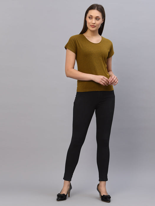 Mustard Round Neck Top