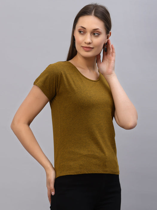 Mustard Round Neck Top