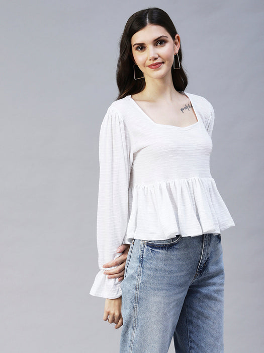 Full Sleeves Peplum Top