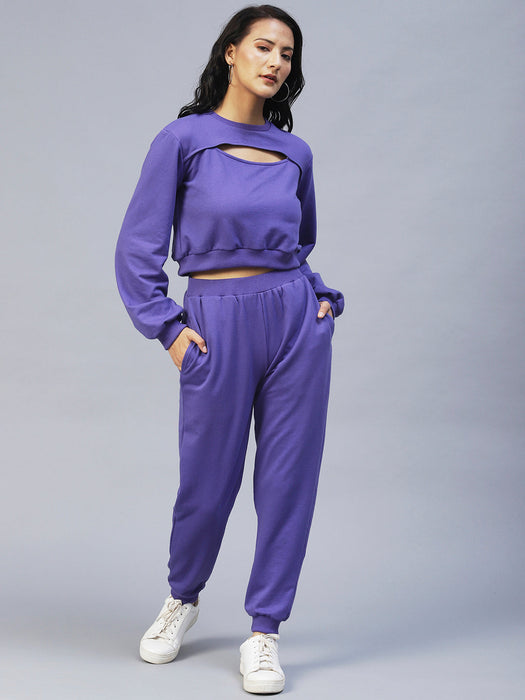 Cutout Neck Detail Tracksuit