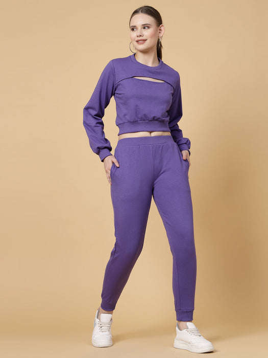 Cutout Neck Detail Tracksuit