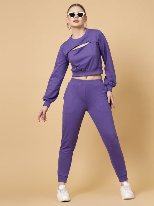 Cutout Neck Detail Tracksuit