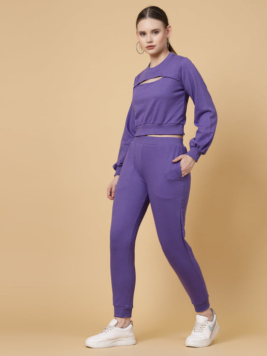 Cutout Neck Detail Tracksuit