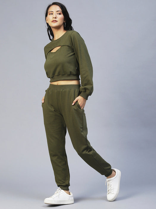 Cutout Neck Detail Tracksuit