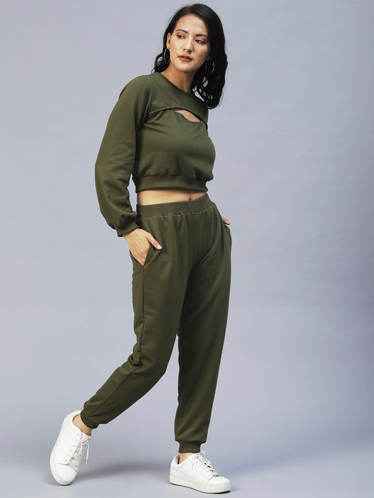 Cutout Neck Detail Tracksuit