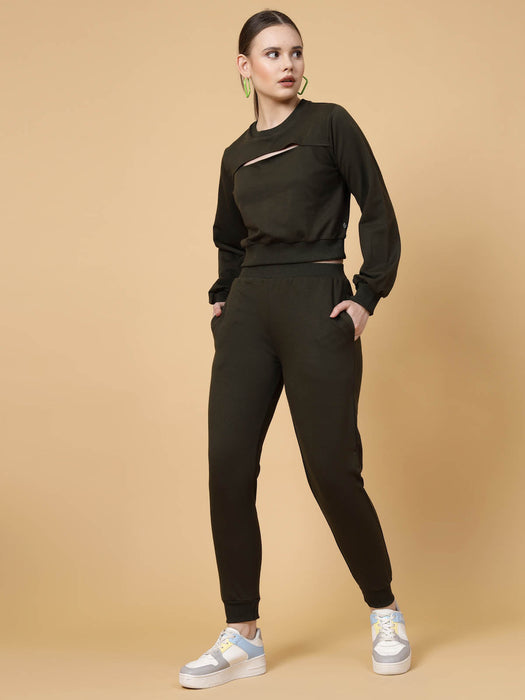 Cutout Neck Detail Tracksuit