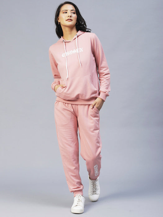 Cotton Terry Printed Hooded Tracksuit