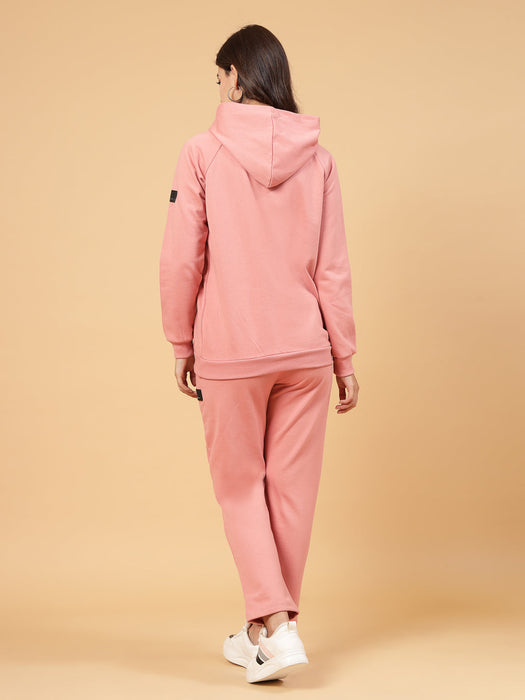 Women Oversized Solid Fleece Co-ord