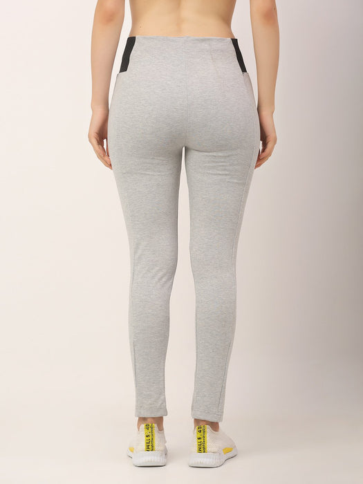 Grey Cotton Lycra Leggings