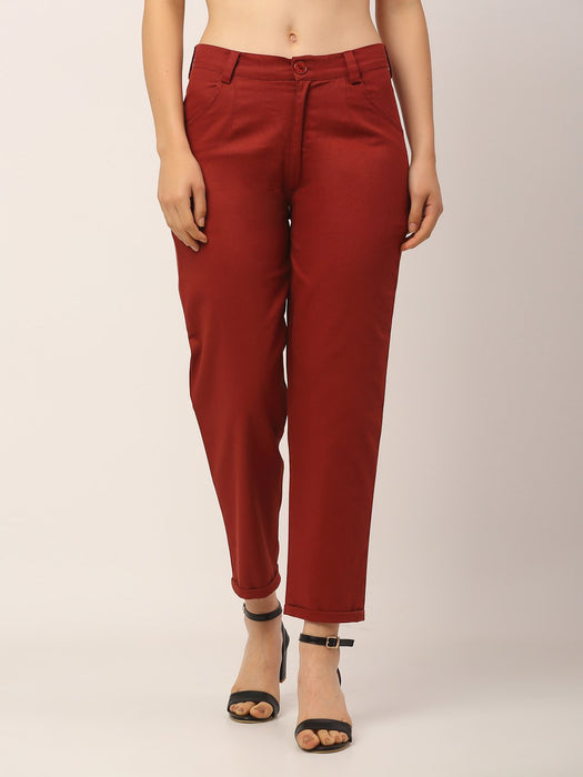 Rust Maroon Twill Trouser