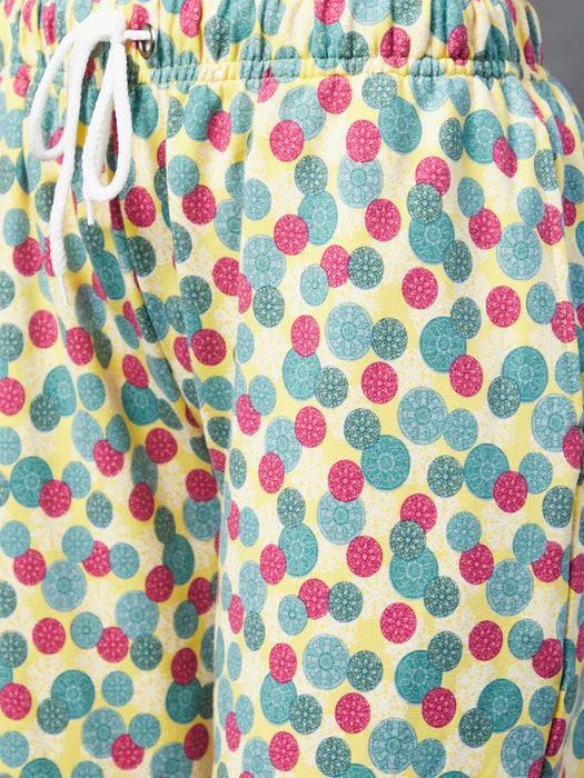 Multi Polka Dot Terry Pyjama With Insert Pocket