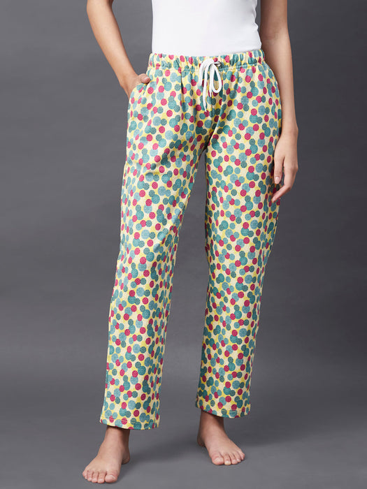 Multi Polka Dot Terry Pyjama With Insert Pocket