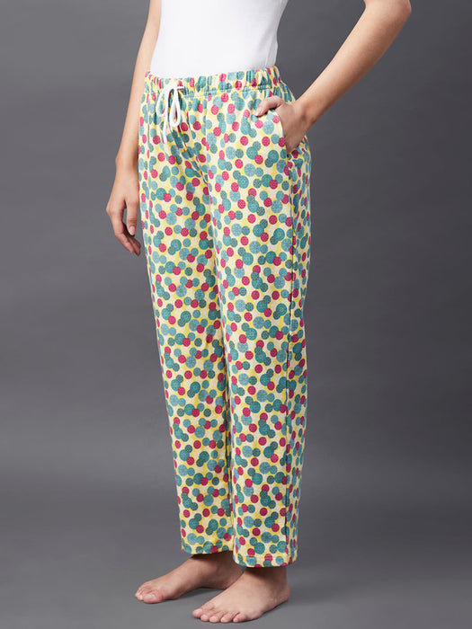 Multi Polka Dot Terry Pyjama With Insert Pocket