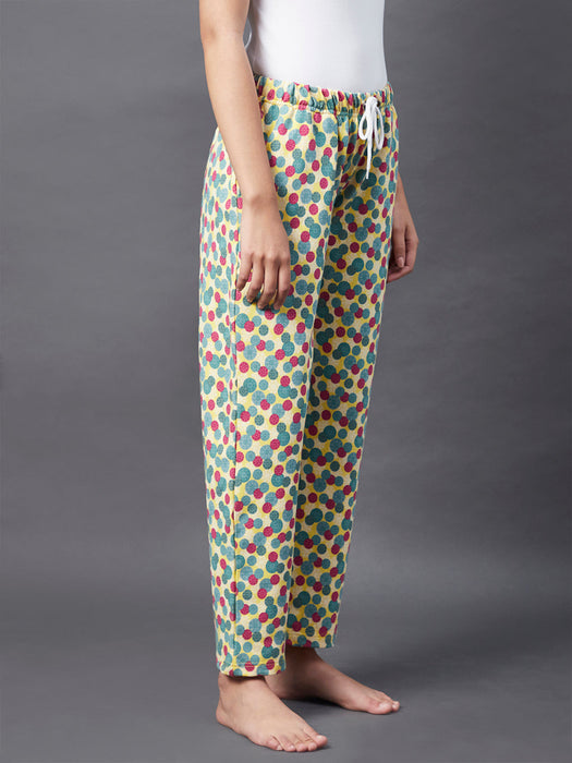 Multi Polka Dot Terry Pyjama With Insert Pocket