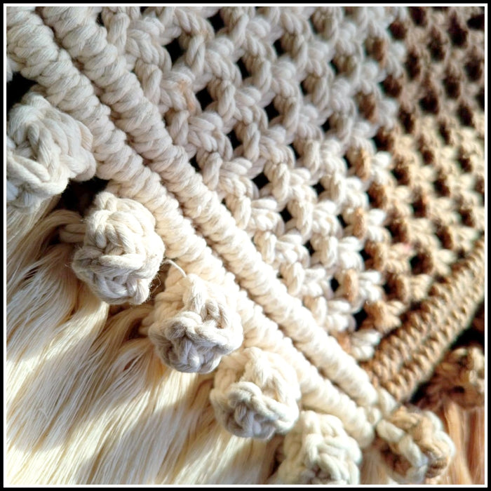 A Boho Mocha Macrame Handbag - Yoda