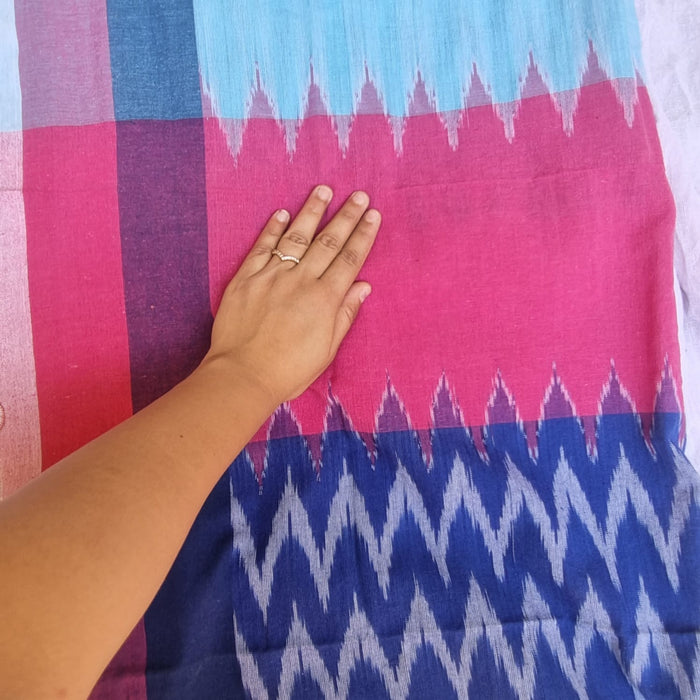 Nilkantha Ikat Pochampally Handloom Cotton Dupatta