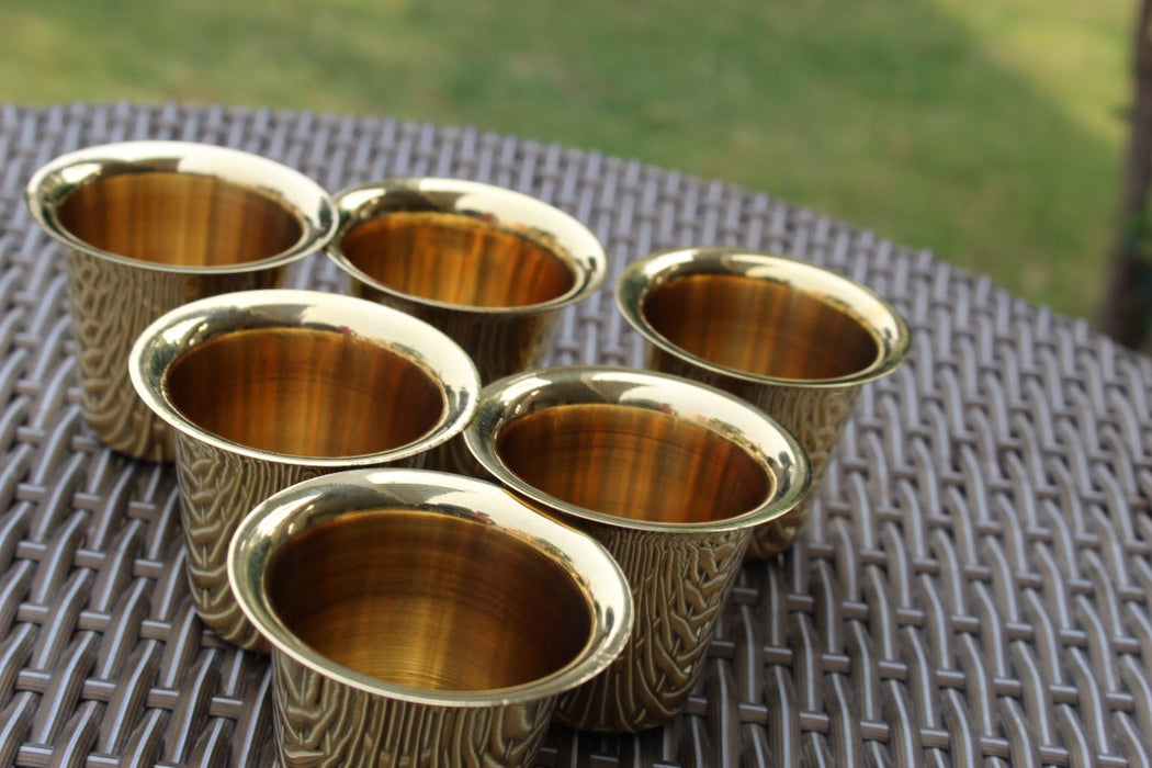 Brass Tea Glasses (set of 6)