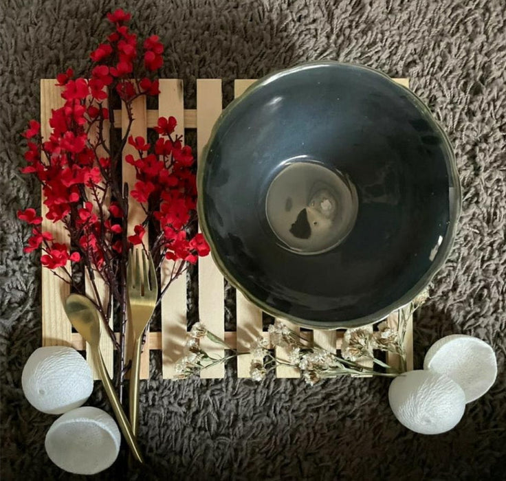 Ceramic Deep Blue Serving Bowl