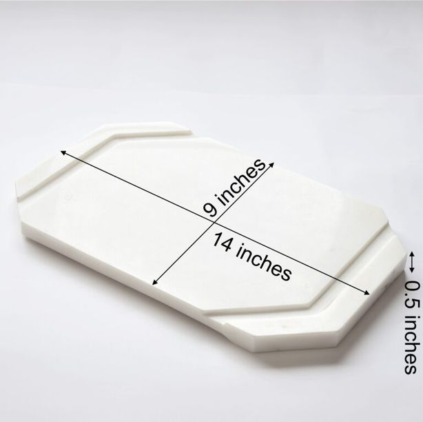 White Furrow Marble Cheese Platter