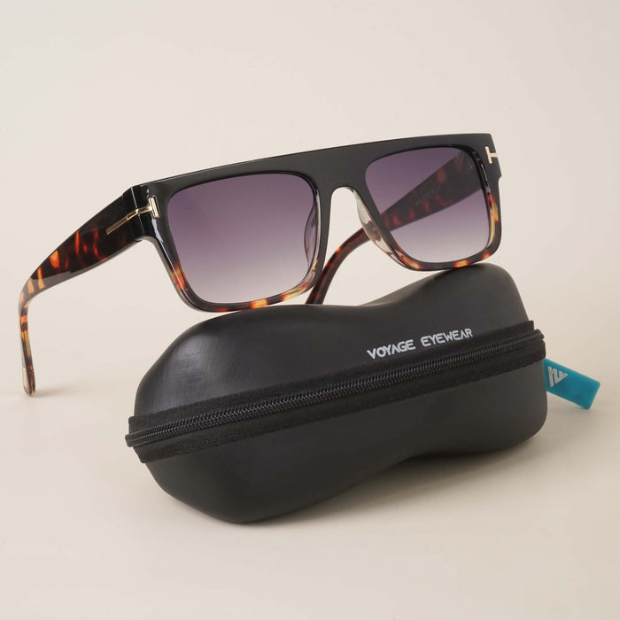 Voyage Black & Brown Wayfarer Sunglasses - MG3934