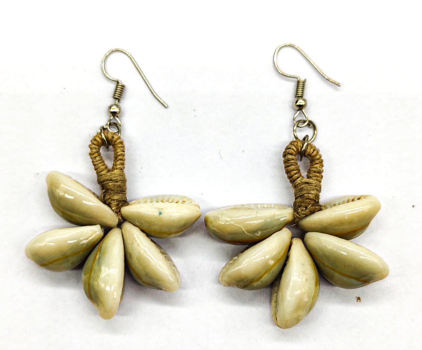 Handmade Cowry Jute Earrings