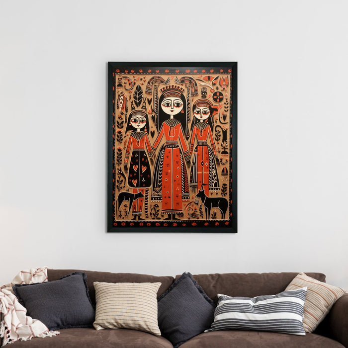 Ageless Trio: Artisan Canvas Wall Decor Masterpiece