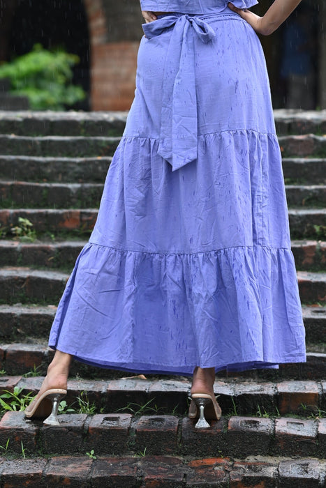 LAVENDER MAXI TIER SKIRT