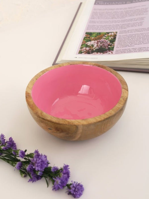 Barbie Pink Wooden Enamel Bowl