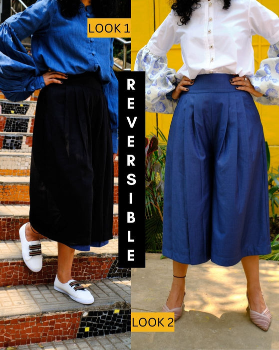 Bouncy Reversible Culotte Pants