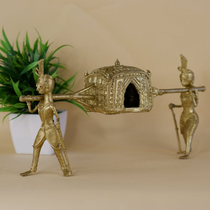 Brass Dhokra Art Wedding Palki: Elite Décor