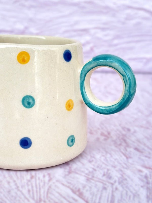 Bright Playful Polka Dot Mug Large -450 ml