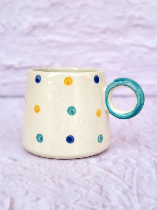 Bright Playful Polka Dot Mug Large -450 ml