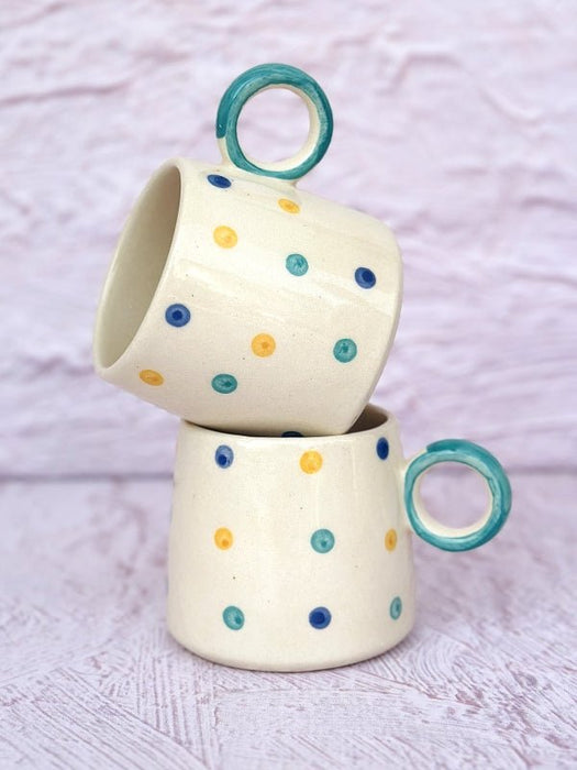 Bright Playful Polka Dot Mug Large -450 ml