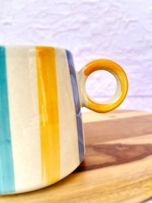 Bright Striped Large Mug - 450 ml