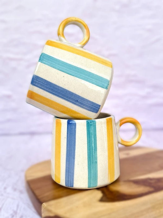 Bright Striped Large Mug - 450 ml