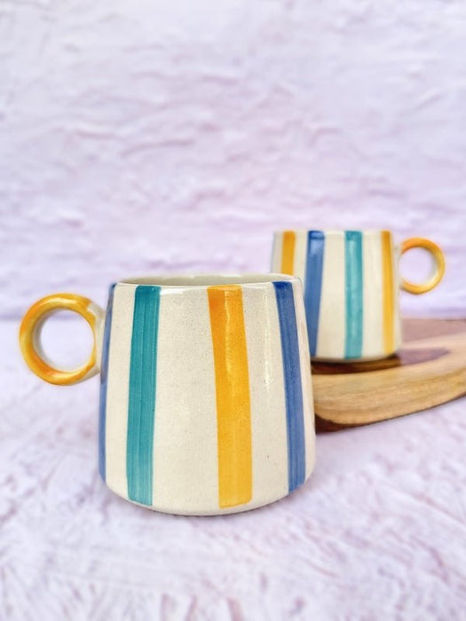 Bright Striped Large Mug - 450 ml