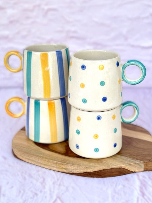 Ceramic Bright Summer Mug Bundle Set - 450 ml