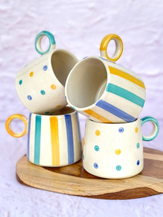 Ceramic Bright Summer Mug Bundle Set - 450 ml