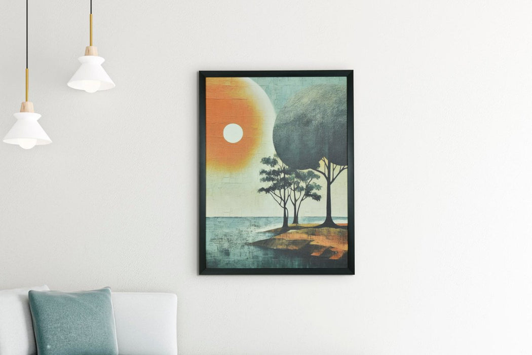 Sunset Harmony: Artisan Canvas Wall Decor, Embracing Nature's Beauty