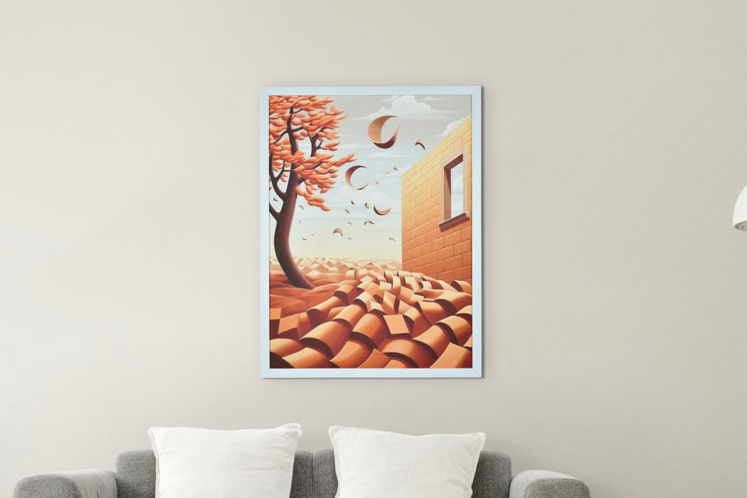 Autumn Essence: Artisan Canvas Wall Decor for Home Ambiance