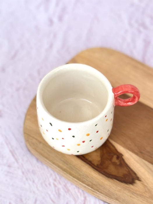 Colourful Dots Ceramic Coffee Cup - 300 ml