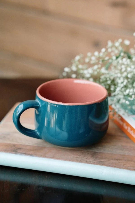 Ceramic Stoneware Deep Sea Blue Mug - 350 ml