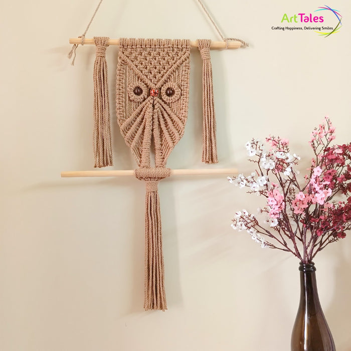 Enchanting Macrame Owl Wall Hanging