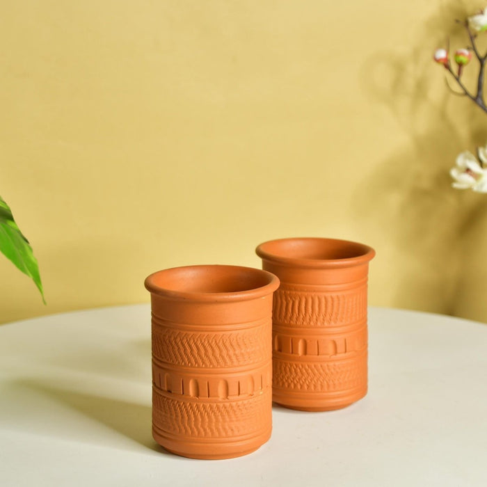 Sowpeace Premium Set of 2 Unglazed Terracotta tumbler