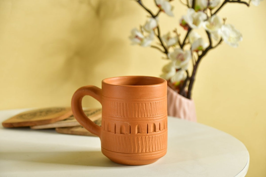 Premium Cylindrical Unglazed Terracotta Mugs