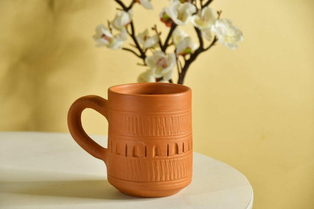 Premium Cylindrical Unglazed Terracotta Mugs