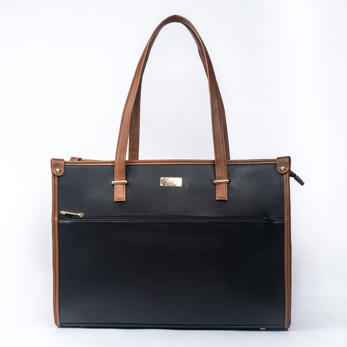 Charcoal Caramel Box Tote bag