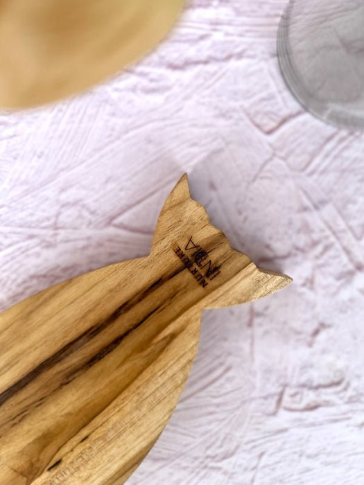 Fish-Shaped Teak Wood Platter