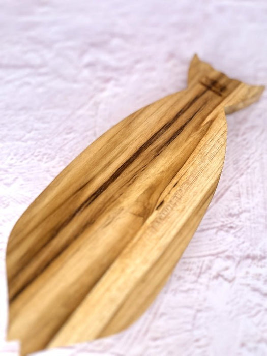 Fish-Shaped Teak Wood Platter